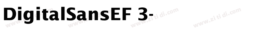 DigitalSansEF 3字体转换